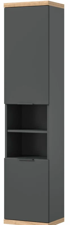 Hängeschrank schwarzgraubraun