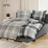 Inspiration Home Flanell-Bettwäsche grau