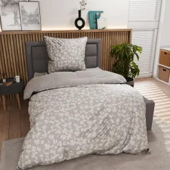 Inspiration Home Renforce-Bettwäsche silberfarben