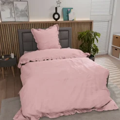 Inspiration Home Renforce-Bettwäsche "Rüsche" pink