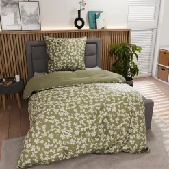 Inspiration Home Renforce-Bettwäsche grün