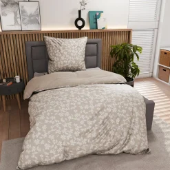 Inspiration Home Renforce-Bettwäsche grau