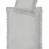 Inspiration Home Renforce-Bettwäsche "Rüsche" silberfarben