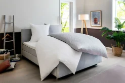 Inspiration Home Satin-Bettwäsche weiß