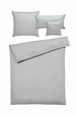 Inspiration Home Satin-Bettwäsche silberfarben