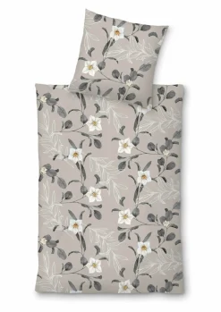 Inspiration Home Satin-Bettwäsche grau