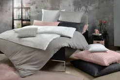 Inspiration Home Satin-Bettwäsche weiß