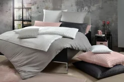 Inspiration Home Satin-Kissenbezug grau