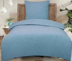 Inter Tropic Musselin Bettwäsche blau