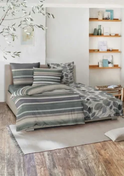 Irisette Biber-Bettwäsche grün