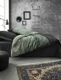 Irisette Biber-Bettwäsche grün
