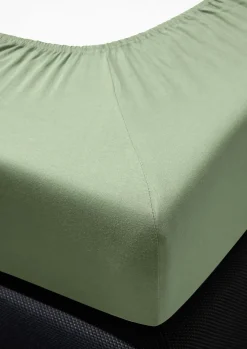 Irisette Jersey-Spannbetttuch grün