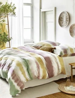 Irisette Mako-Satin-Bettwäsche gelb