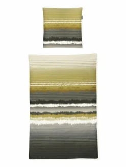 Irisette Mako-Satin-Bettwäsche grünmehrfarbig