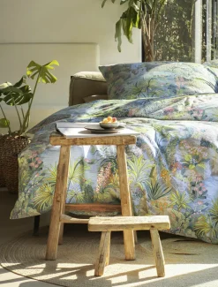 Irisette Satin-Bettwäsche blau