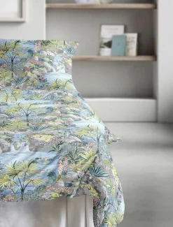 Irisette Satin-Bettwäsche blau