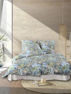 Irisette Satin-Bettwäsche blau