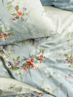 Irisette Satin-Bettwäsche blau