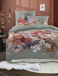 Irisette Satin-Bettwäsche grün