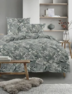 Irisette Satin-Bettwäsche grün