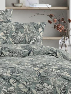 Irisette Satin-Bettwäsche grün