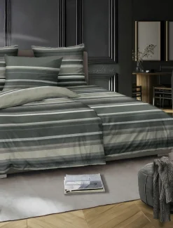 Irisette Satin-Bettwäsche grün