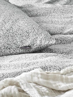 Irisette Seersucker-Bettwäsche silberfarben