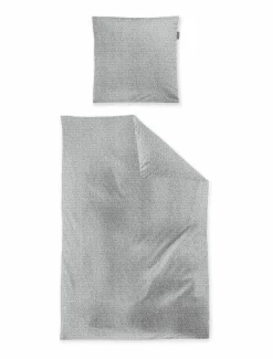 Irisette Seersucker-Bettwäsche silberfarben