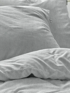 Irisette Seersucker-Bettwäsche silberfarben