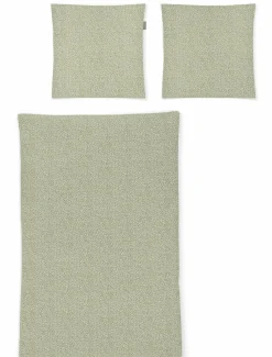 Irisette Seersucker-Bettwäsche grün
