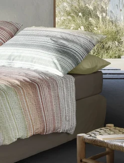 Irisette Seersucker-Bettwäsche mehrfarbig