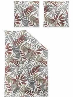 Irisette Seersucker-Bettwäsche rot