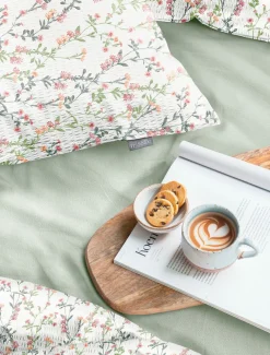 Irisette Seersucker-Bettwäsche rot