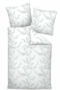 Janine Mako-Satin-Bettwäsche grün