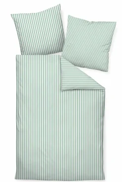 Janine Mako-Satin-Bettwäsche grün