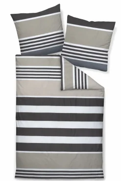 Janine Mako-Satin-Bettwäsche braun