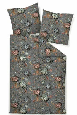 Janine Mako-Satin-Bettwäsche grün