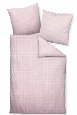 Janine Mako-Satin-Bettwäsche weißpink