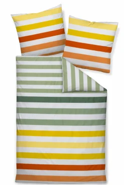 Janine Mako-Satin-Bettwäsche gelb