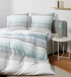 Janine Mako-Satin-Bettwäsche grauschwarz