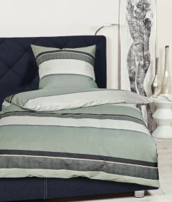 Janine Mako-Satin-Bettwäsche silberfarbengrau