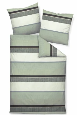 Janine Mako-Satin-Bettwäsche silberfarbengrau