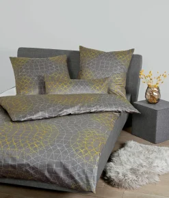 Janine Mako-Satin-Bettwäsche grau