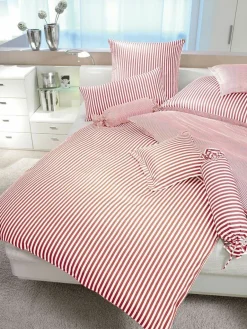 Janine Mako-Satin-Bettwäsche rot