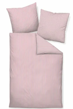 Janine Mako-Satin-Bettwäsche weißpink