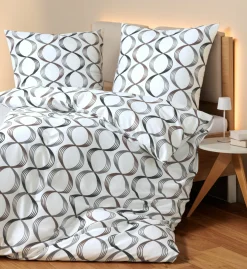 Janine Mako-Satin-Bettwäsche weiß