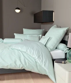 Janine Mako-Satin-Kissenbezug grün