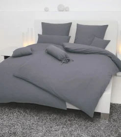 Janine Seersucker-Bettwäsche silberfarbengrau