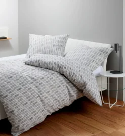 Janine Seersucker-Bettwäsche grau