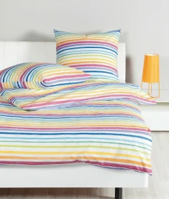 Janine Seersucker-Bettwäsche mehrfarbig